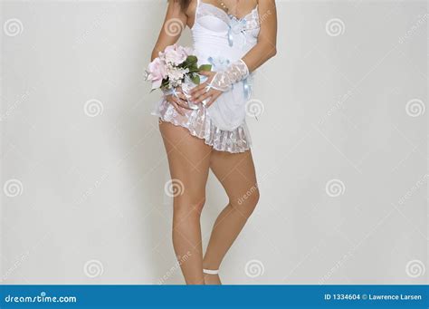 Girl In White Wedding Lingerie Stock Photo Image Of Glamour Lingerie