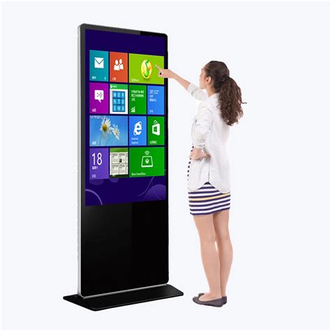 Indoor Floor Standing Vertical Interactive Totem Lcd Tv Touch Screen