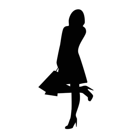 Free Woman With Shopping Bag In Hand Svg Mediamodifier