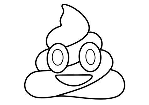 Emoji Kacka - Ausmalbilder von Emoji zum Ausmalen