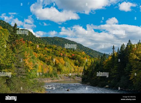 Beautiful Fall Color Of Jacques Cartier National Park At Quebec Canada