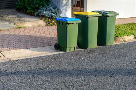 Kerbside Bins Ready For Collection Stock Photo Download Image Now