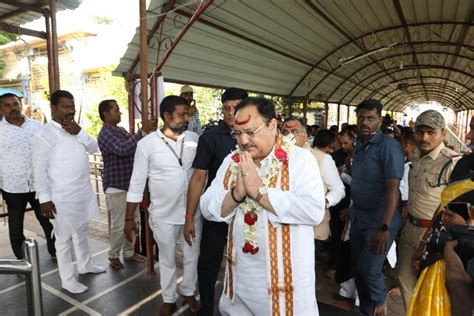 Bjp National President Shri Jp Nadda Offered Prayers At Bhadrakali