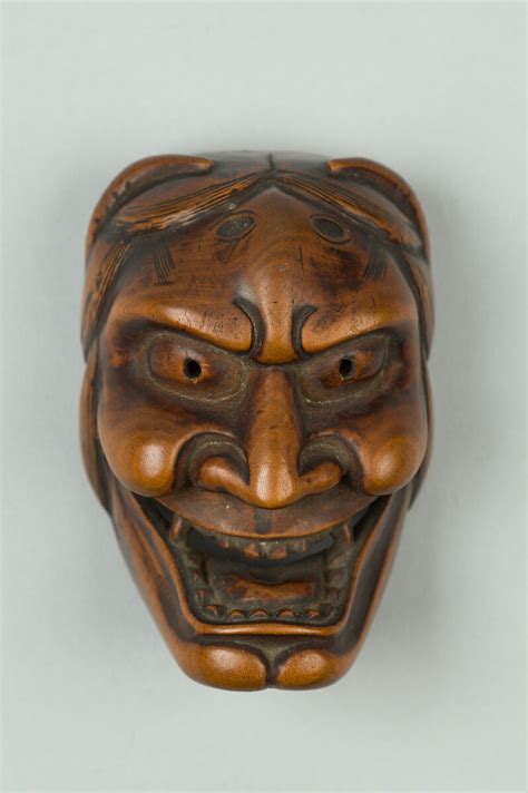 Netsuke Of Noh Mask Hannya Japan Edo Period The