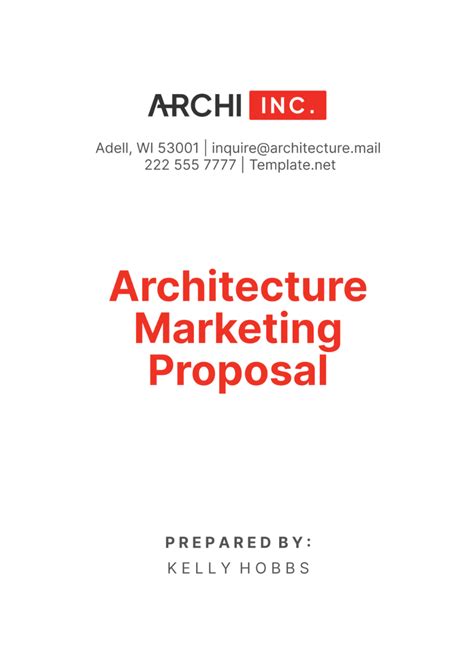 Free Architecture Marketing Proposal Template to Edit Online