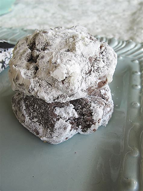 Dusted Triple Chocolate Drop Cookies Purple Chocolat Home