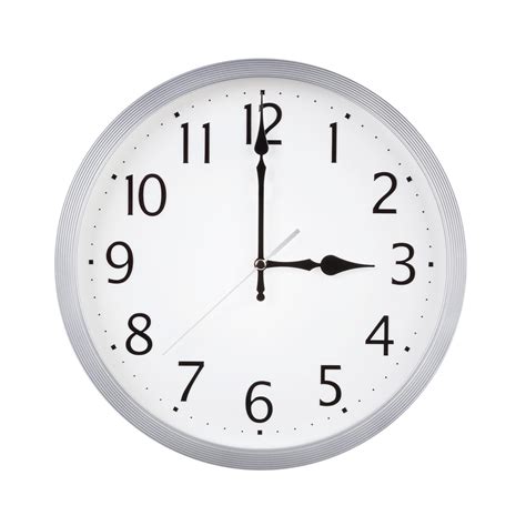 Three Oclock On A Round Clock 3586894 Stock Photo At Vecteezy