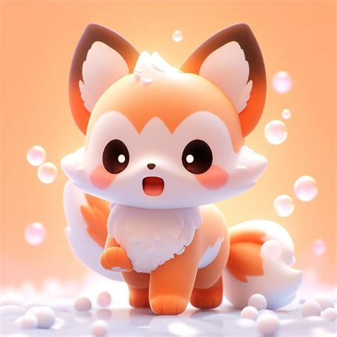 Premium Ai Image Cute 3d Fox