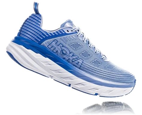 Womens Hoka Bondi 6 Road Running Shoes Serenity Palace Blue