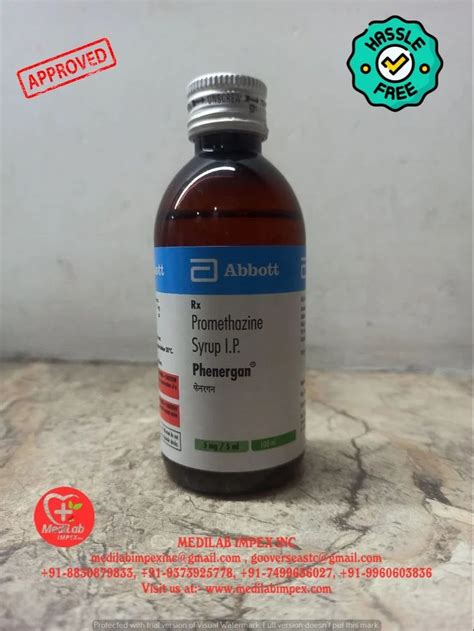 Promethazine Hydrochloride Syrup Phenergan Syrup Latest Price