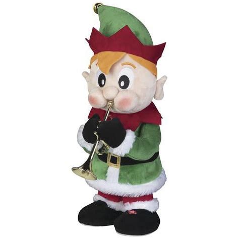 Free Shipping Animated Dancing Elf Playingtrumpet Christmas