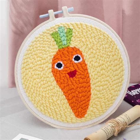 Lcyz Carotte Dessin Anim Kit D Marrage Broderie Carotte Punch Needle