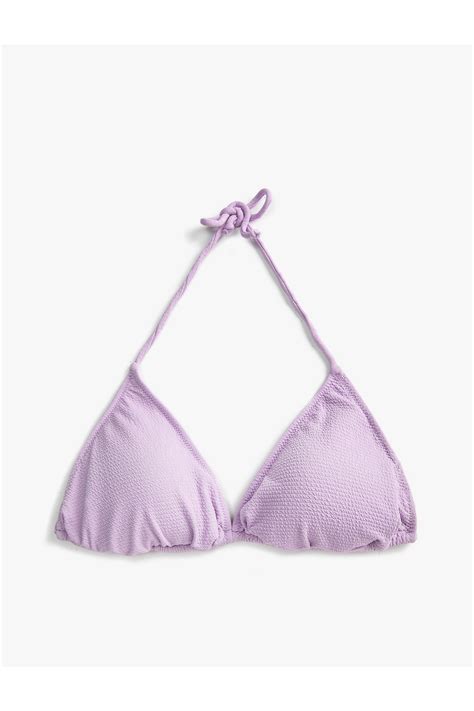 Koton Üçgen Bikini Üstü Dokulu Kaplı Boyundan Bağlamalı Fiyatı Yorumları TRENDYOL