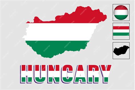 Premium Vector | Hungary map and flag in vector illustration