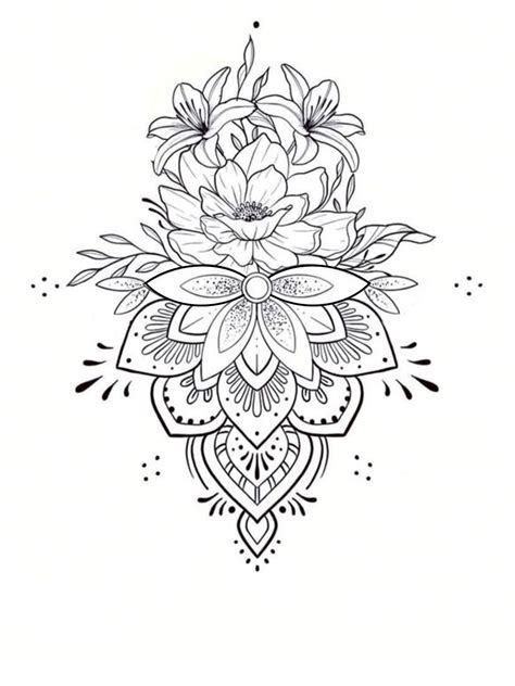 Floral Mandala Tattoo Mandala Flower Tattoos Floral Tattoo Design Mandala Tattoo Design