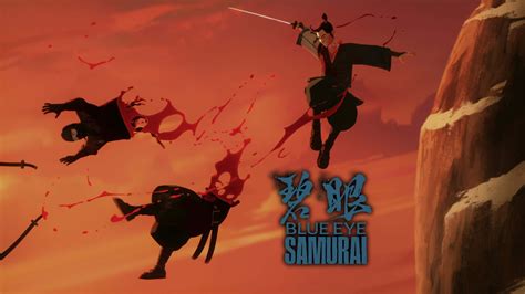 Download Blue Eye Samurai Action Scene Wallpaper | Wallpapers.com