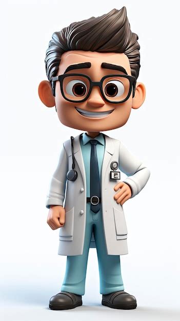 Premium Photo | Aspiring Healer Animated Young Doctor Character