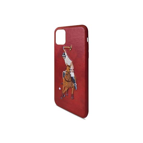 Buy Treemoda 3d Embroidered Red Polo Leather Case Online