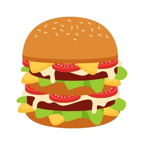 Burger Essen Symbol Vektor Illustration Premium Vektor