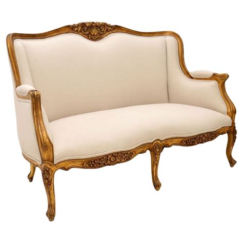 Antique French Louis Style Gilt Wood Sofa For Sale At Stdibs