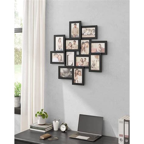 Buy Songmics Black RPF22BK Modern Collage Glass Photo Frames for Home ...