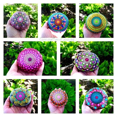 Mandala Stone Collage By Corrina Marie Canning Mandala Stones