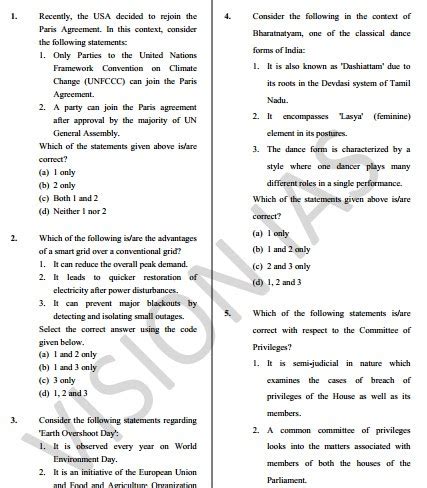 Vision IAS Prelims 2021 Test 31 With Solution PDF VISION