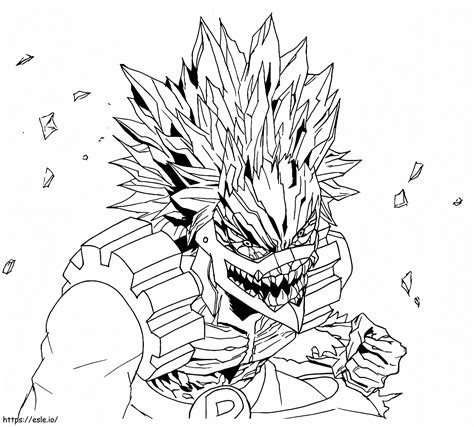 Kirishima Unbreakable Coloring Page