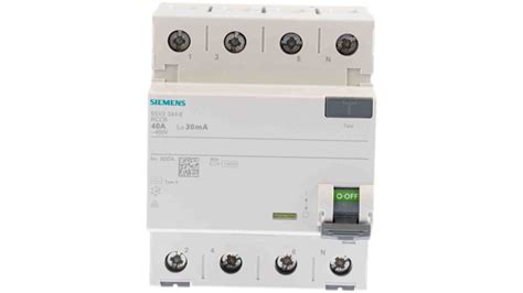 5sv3344 6 Siemens 5sv3 Rccb 40a 4 Pole 30ma Type A 400v Rs