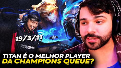 TITAN TÁ AMASSANDO MUITO NESSA CHAMPIONS QUEUE ELE MOSTROU O EZREAL