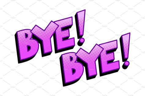 Bye Bye Comic Bubble Retro Text Artofit