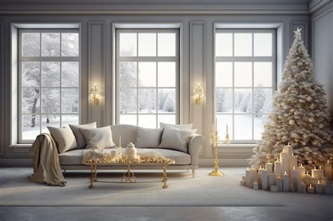 Premium AI Image | Christmas interior living room