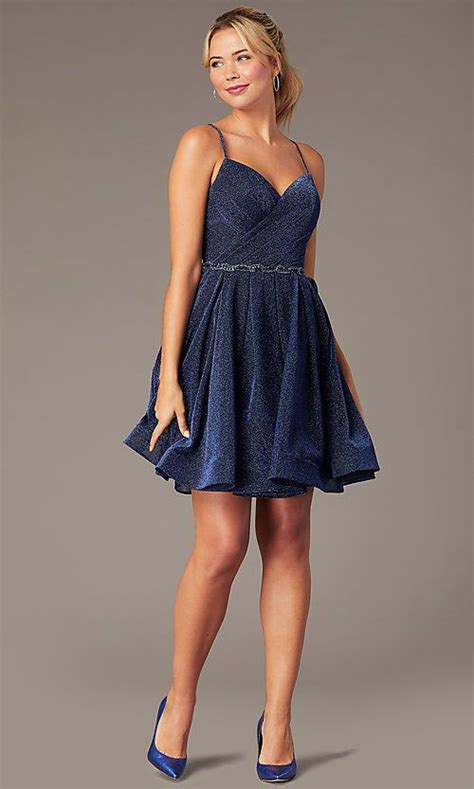 Short Glitter Knit Hoco Dress In 2020 Homecoming Dresses Navy Blue