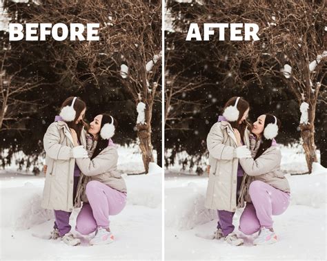 40 Snow Photoshop Overlays, Snow Overlay, Bokeh Snow Overlays, Winter ...