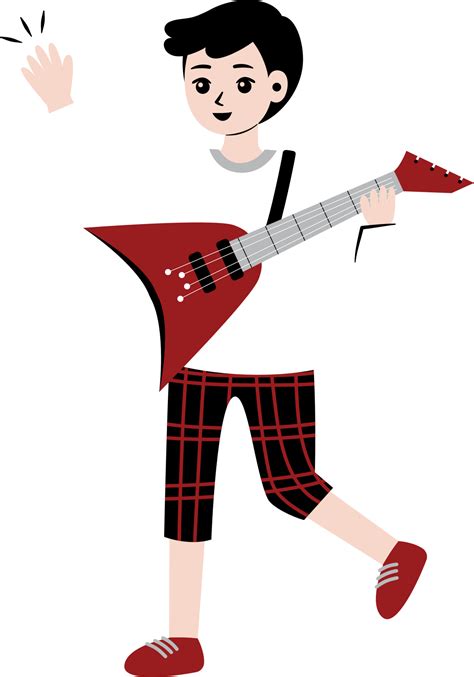 Cartoon Character Playing Guitar Png