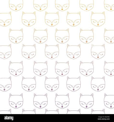 background with cute foxes pattern, vector illustration Stock Vector Image & Art - Alamy