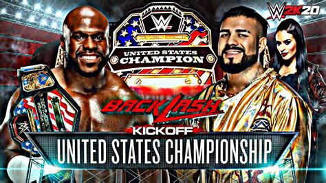 WWE 2K20 Apollo Crews C Vs Andrade United States Championship