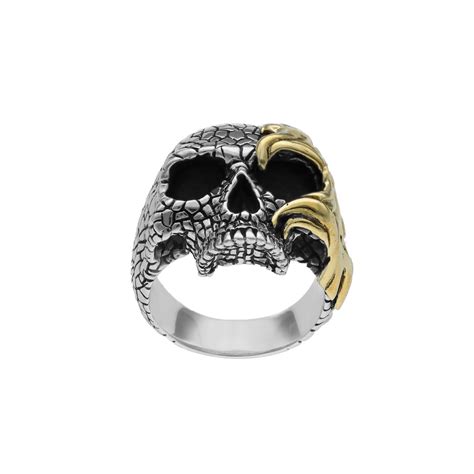 Bague Homme T Te De Mort Flamboyante Argent Orusbijoux Maty