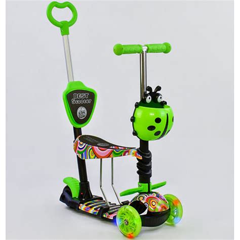 Happyland.ua | Детский самокат 5 в 1 Best Scooter Абстракция Салатовый ...