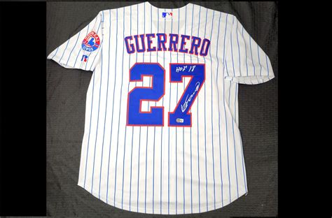 Vladimir Guerrero Signed Expos Jersey W HOF 18 Inscription Beckett