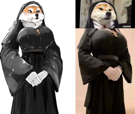 Doge nun (art by me) : r/furry