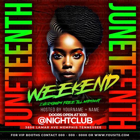 Juneteenth Weekend Flyer Template By Scorpiosgraphx On Deviantart