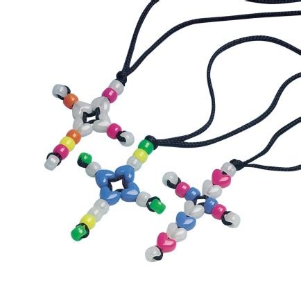 Buy Beaded Cross Necklace Craft Kit Pack Of At S S Worldwide