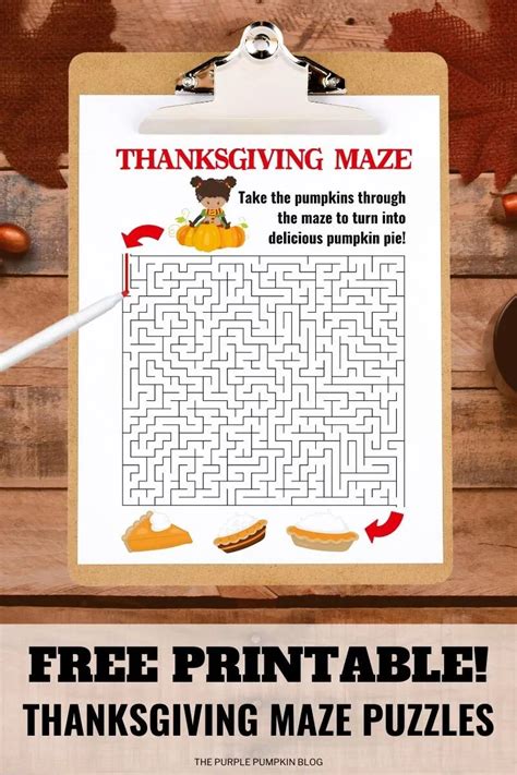 Thanksgiving Printable Mazes