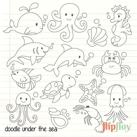 easy drawing sea creatures 4