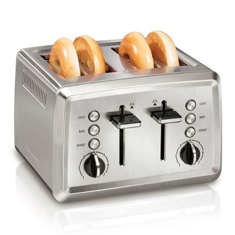 Hamilton Beach 4 Slice Toaster With Extra Wide Slots Stainless Steel