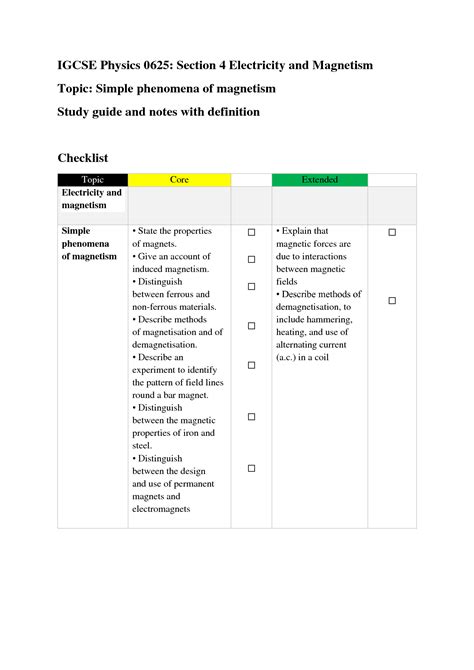 Physics Electricity And Magnetism Study Guide 8