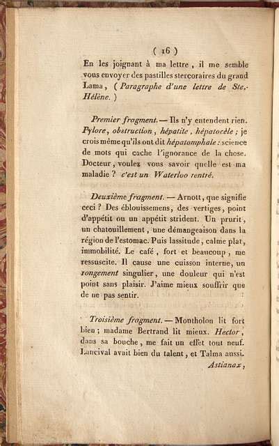 Relation de la maladie et de la mort de Napoléon Bonaparte extraite