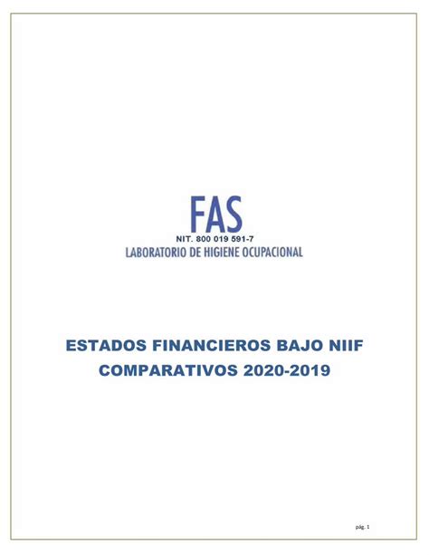 Pdf Estados Financieros Bajo Niif Comparativos Dokumen Tips