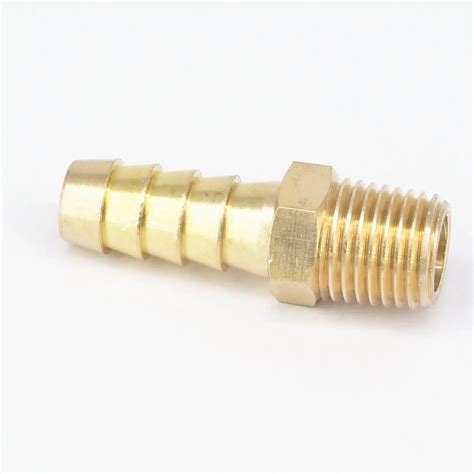 1 4 Npt Male X 3 8 Hose Barbed Tail Brass Fuel Fittings Connectors